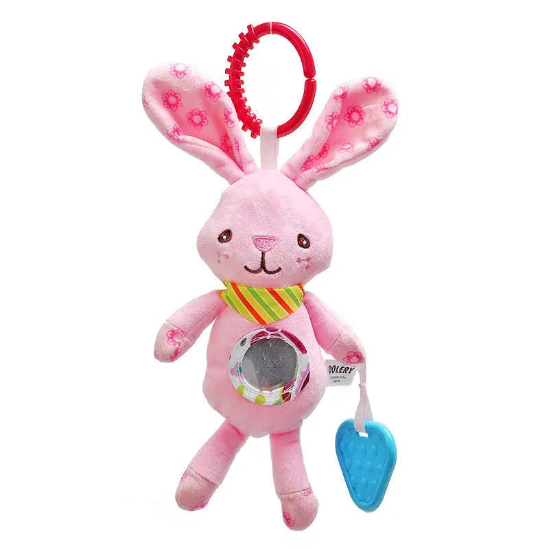 peluche lapin rose suspendue