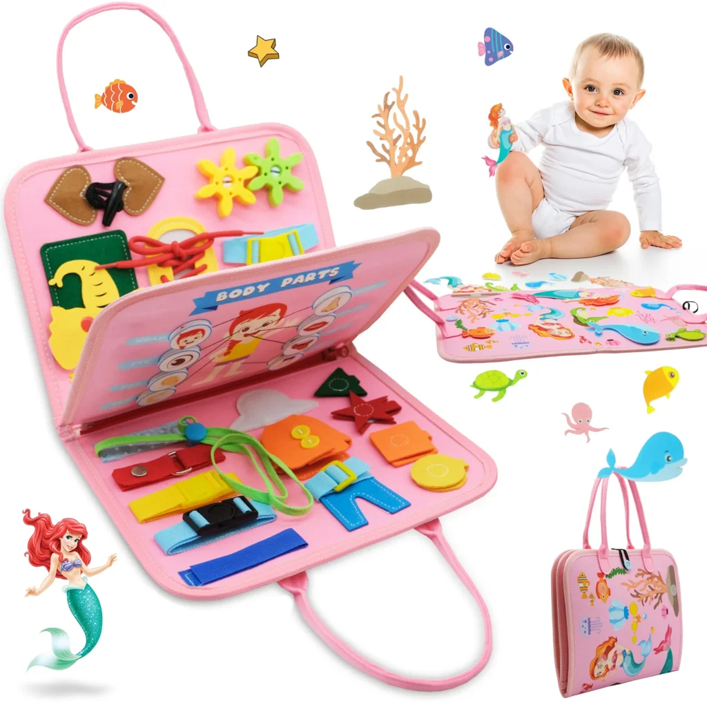 coffre à jouets rose enfants